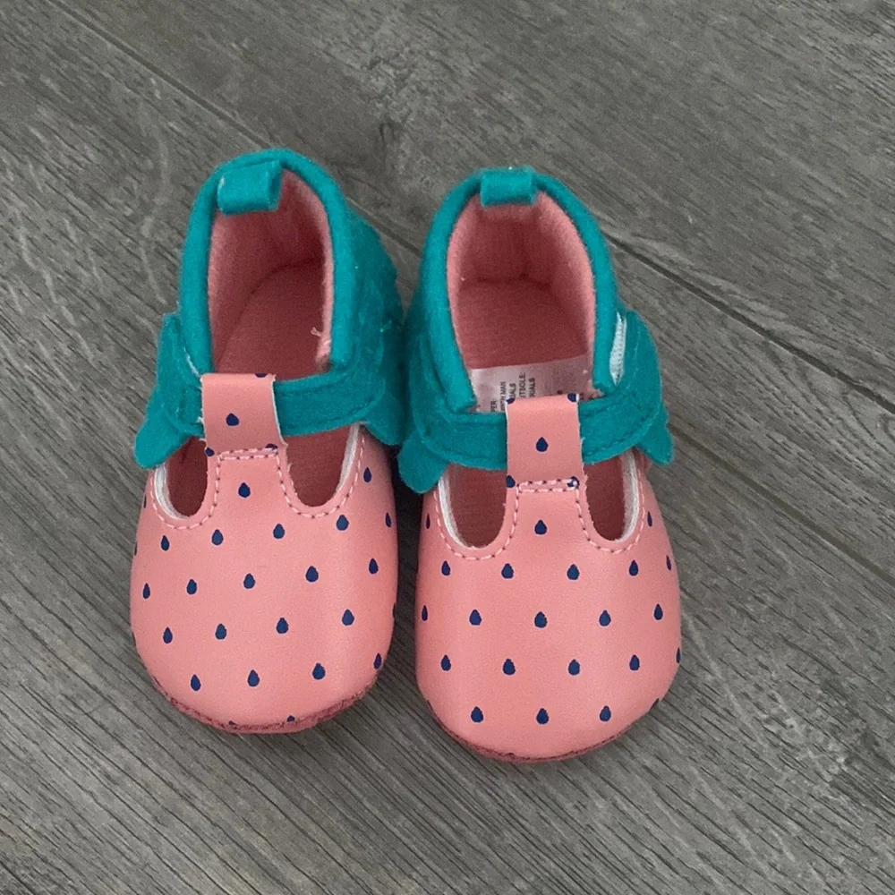 Cat & Jack Watermelon Moccasin- Baby Shoes